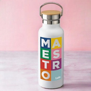 Botella Lechera Acero Inoxidable 500ml Personalizada Maestros