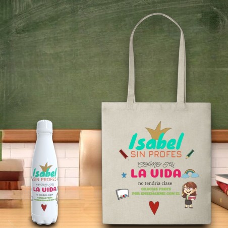 Pack Profesores Botella + Tote - Personalziables