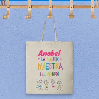 Tote Bag Multiusos "Maestra" Personalizada con Nombre