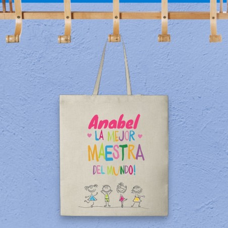 Tote Bag Multiusos "Maestra" Personalizada con Nombre