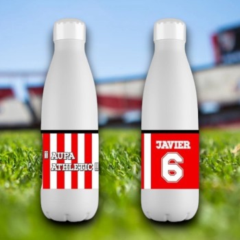 Botella de Acero Inoxidable 700ml Personalizada del AT Bilbao con Nombre y Número