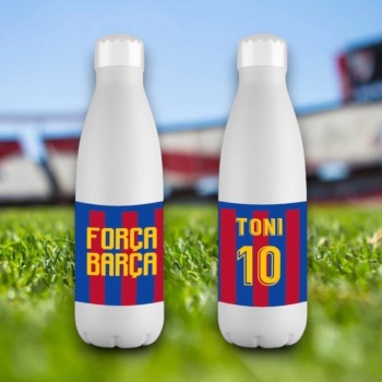 Botella Acero Inoxidable 700ml Personalizada del Barcelona con Nombre y Número
