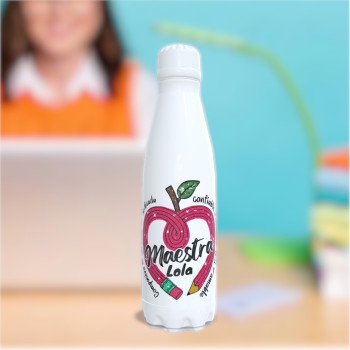Botella Acero Inoxidable 700ml Personalizada Maestra