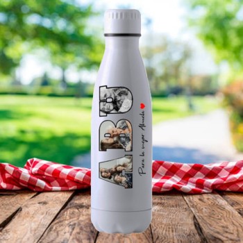 Botella Acero Inoxidable 700ml Personalizada "ABU" con Fotos