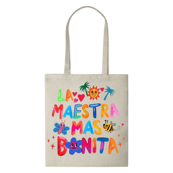 Tote Bag Multiusos "La maestra más bonita"