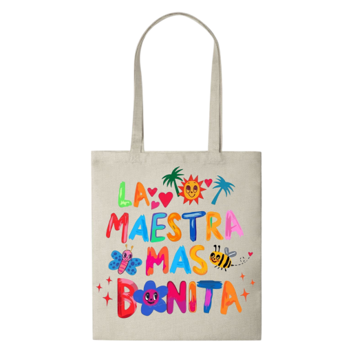 Tote Bag Multiusos "La maestra más bonita"