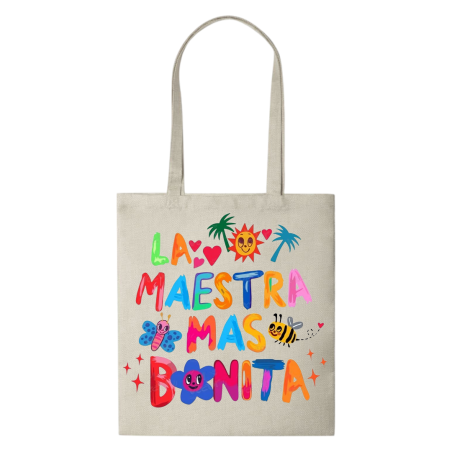 Tote Bag Multiusos "La maestra más bonita"