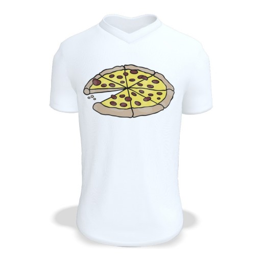 Camiseta Negra Personalizada "Pizza"