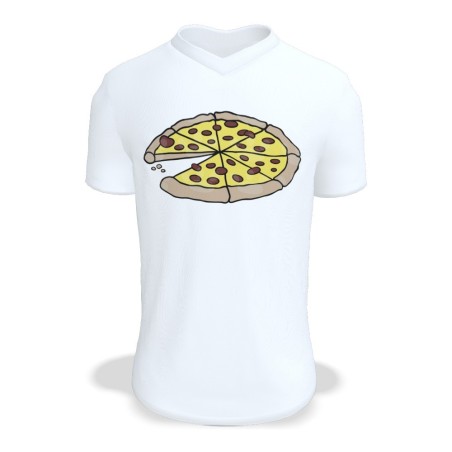 Camiseta Negra Personalizada "Pizza"